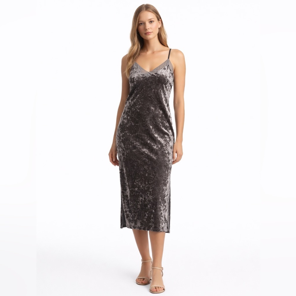 Mossimo Supply Co. Charcoal Velvet Chemise